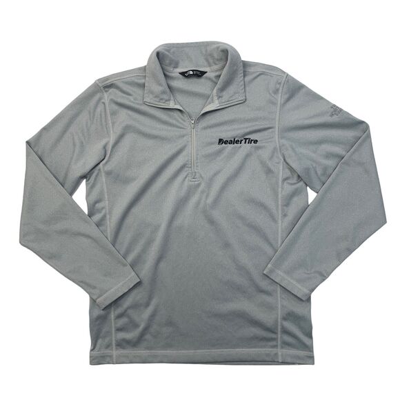 The North Face Sweatshirt Mens M Medium Gray Tech Fleece Lightweight Quarter Zip - Picture 1 of 11